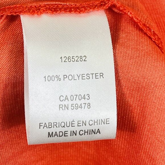 Joie Orange‎ Short Sleeve Ruffled Gathered Light Peasant Blouse Top Womens 3X - Picture 7 of 7